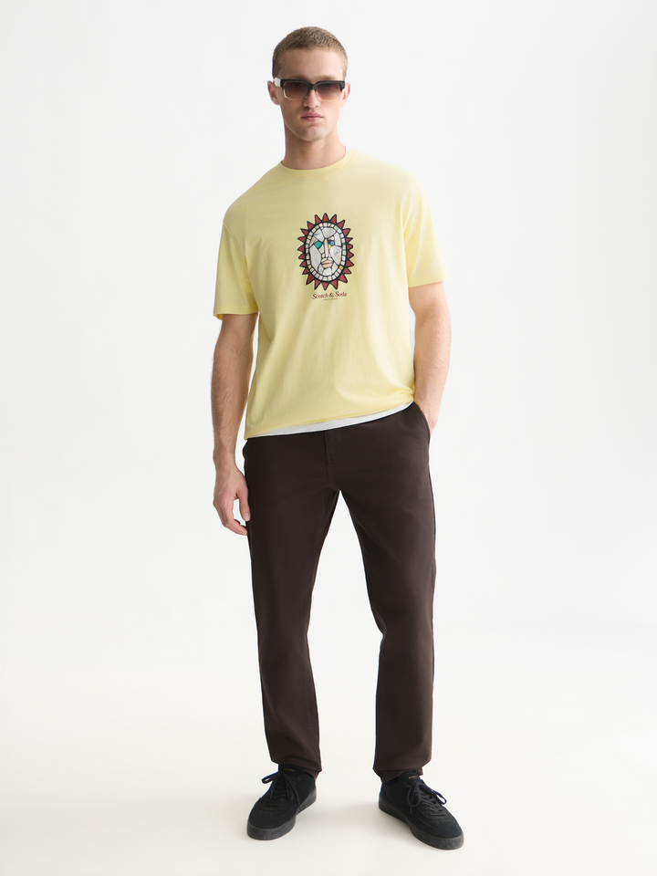Front artwork relaxed-fit T-shirt
