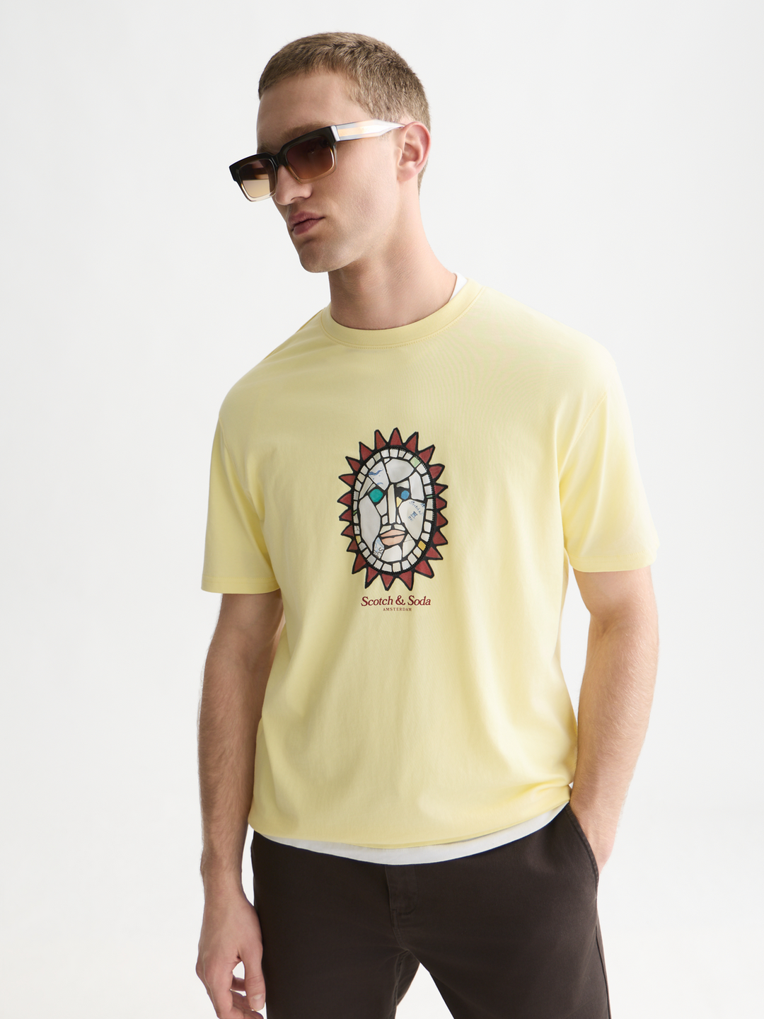 Front artwork relaxed-fit T-shirt