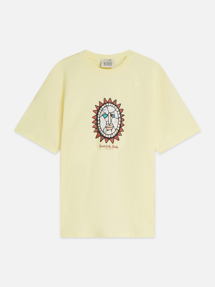 Front artwork relaxed-fit T-shirt