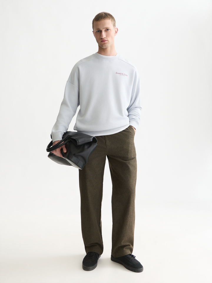 Front and back artwork relaxed-fit sweatshirt