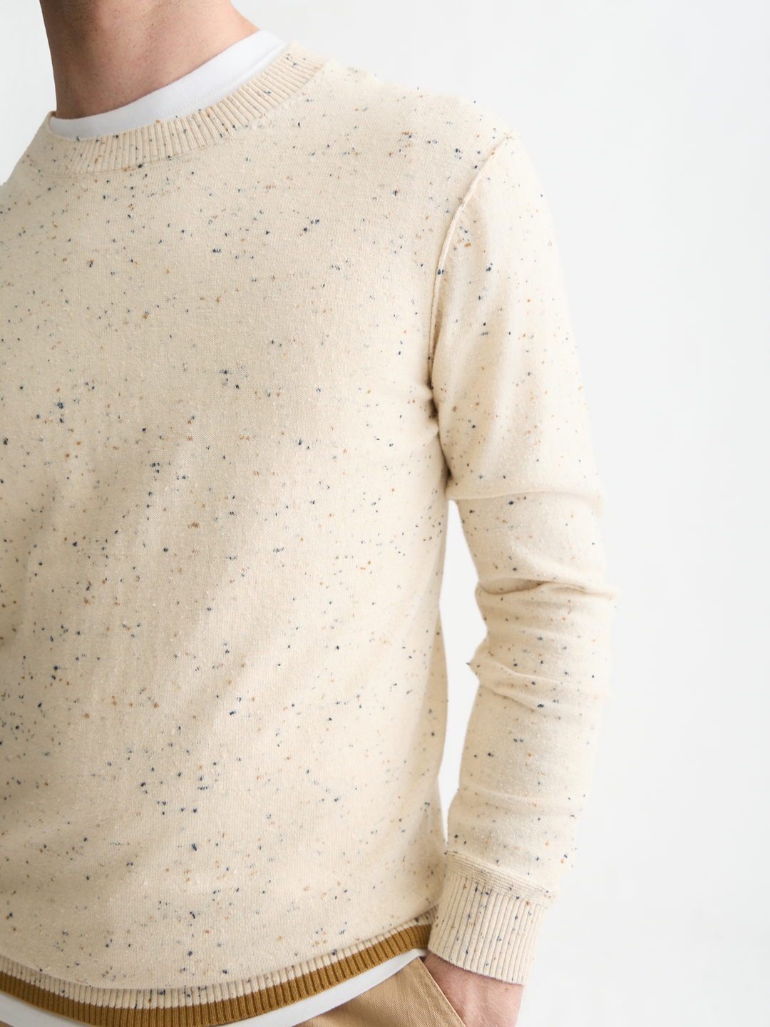 Neps wool-blend regular-fit pullover