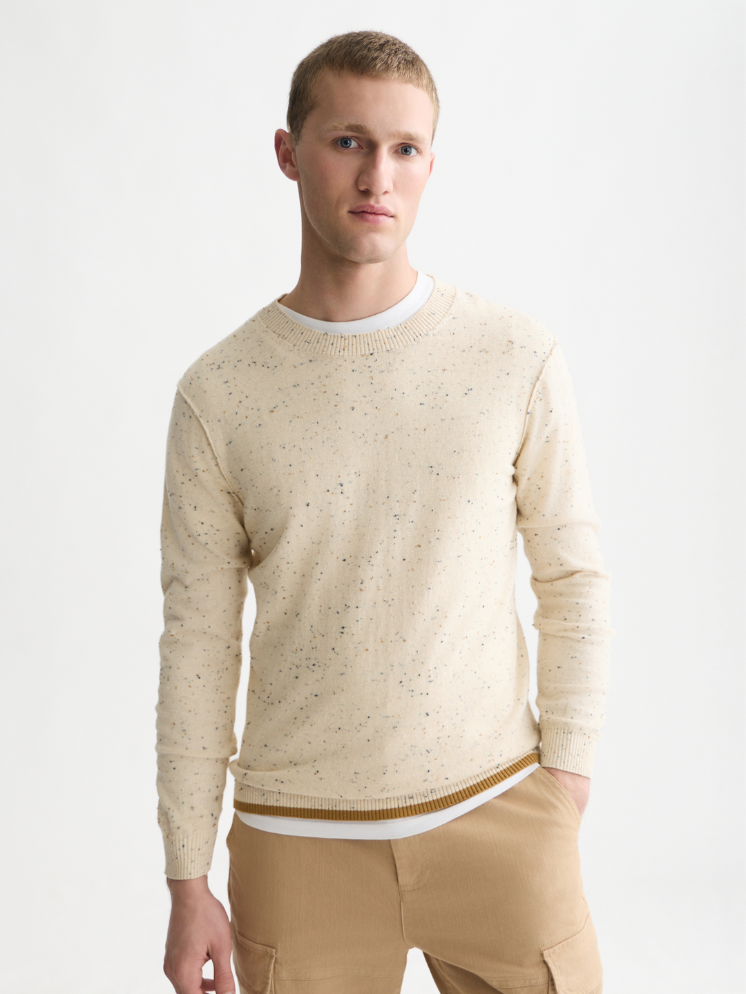 Neps wool-blend regular-fit pullover