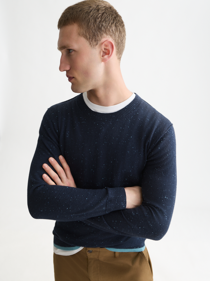 Neps wool-blend regular-fit pullover