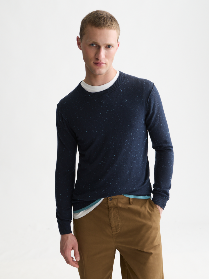 Neps wool-blend regular-fit pullover