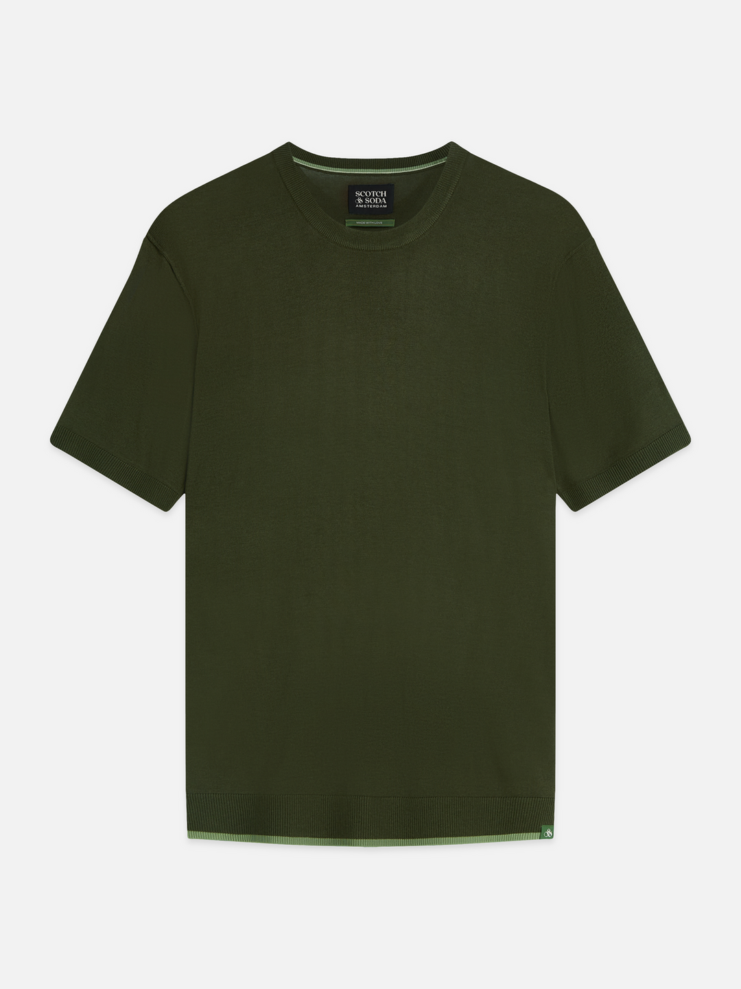 Knitted wool-blend relaxed-fit T-shirt