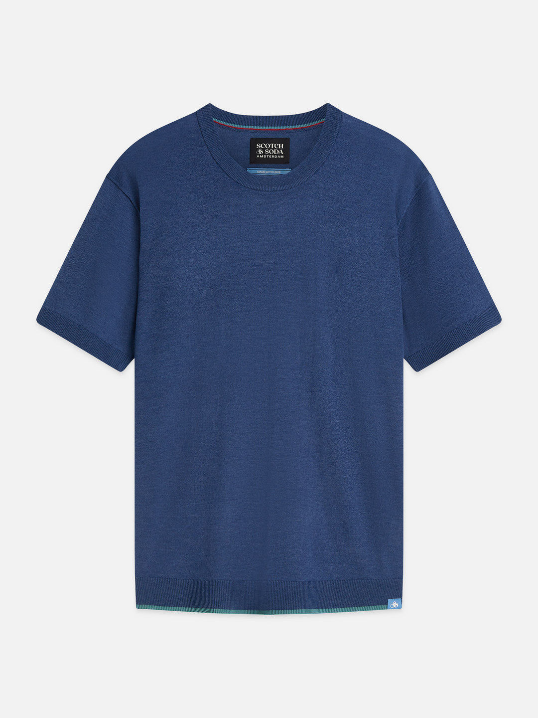 Knitted wool-blend relaxed-fit T-shirt
