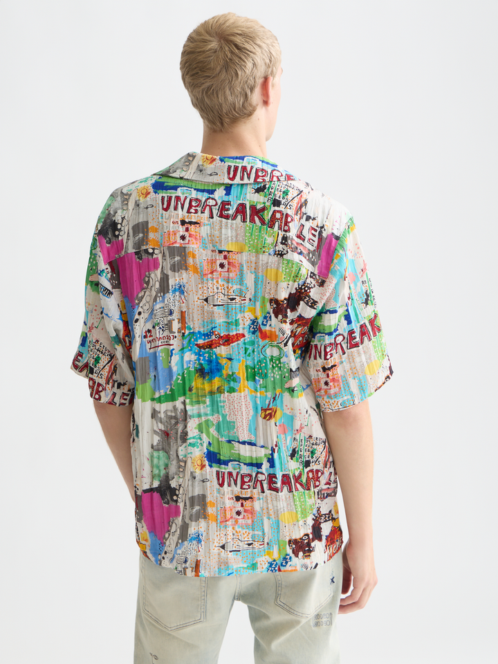 Scotch &amp; Soda X Basquiat Printed Relaxed Short-Sleeved Shirt