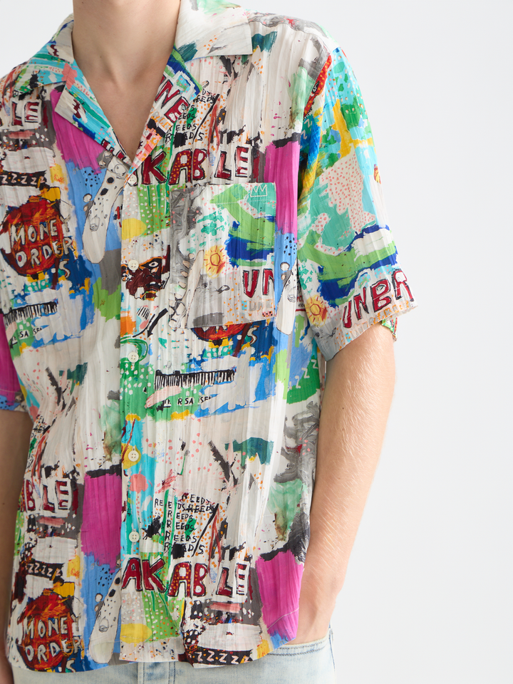 Scotch &amp; Soda X Basquiat Printed Relaxed Short-Sleeved Shirt