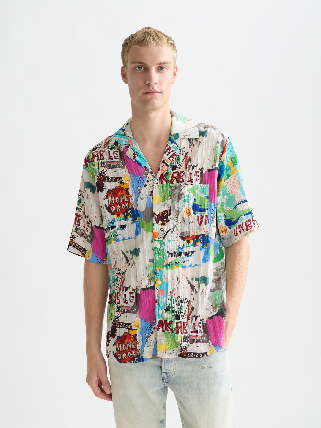 Scotch &amp; Soda X Basquiat Printed Relaxed Short-Sleeved Shirt