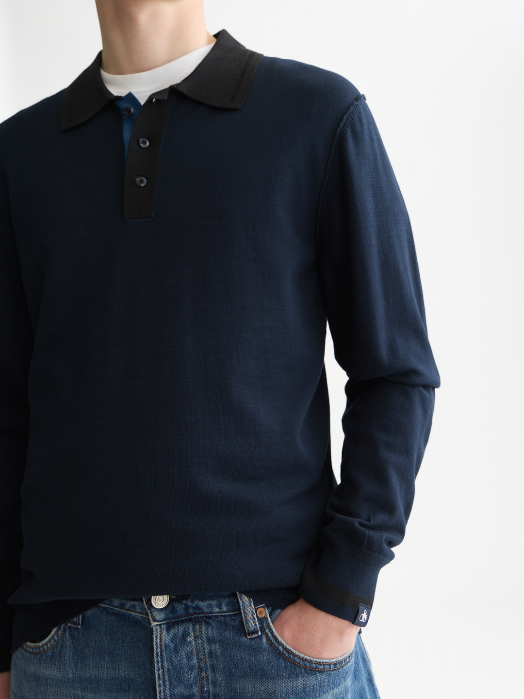 Ecovero long sleeved polo
