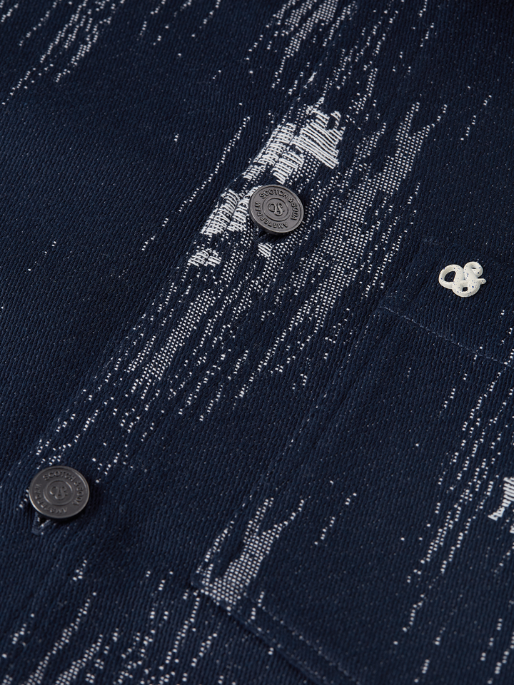 Jacquard relaxed-fit overshirt
