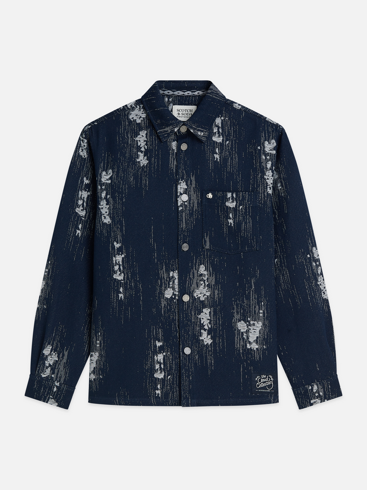 Jacquard relaxed-fit overshirt