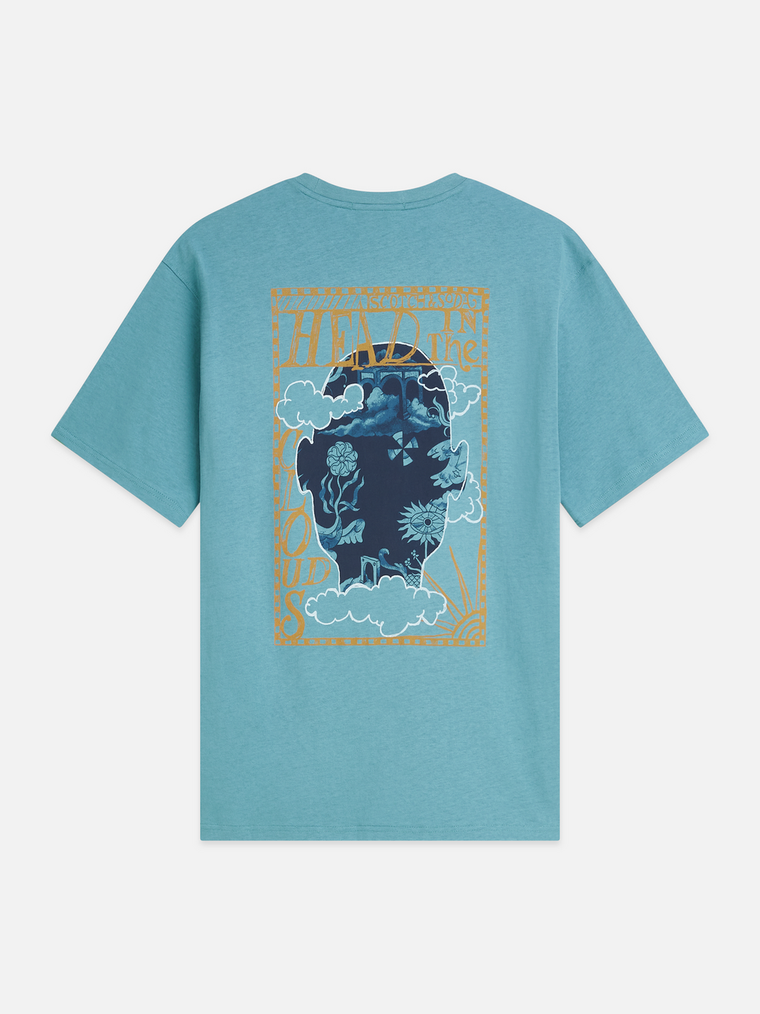 Front and back artwork relaxed-fit T-shirt