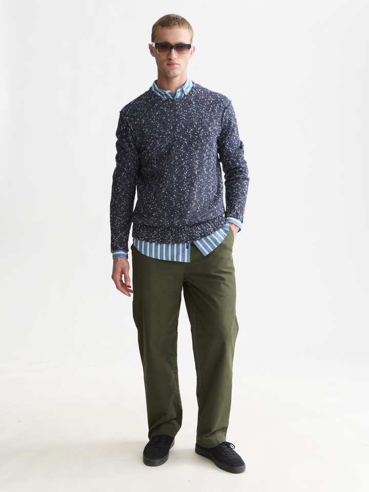 Bouclé melange wool-alpaca-blend regular-fit pullover
