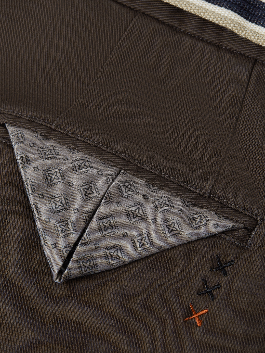 Warren cotton-blend twill belted chino