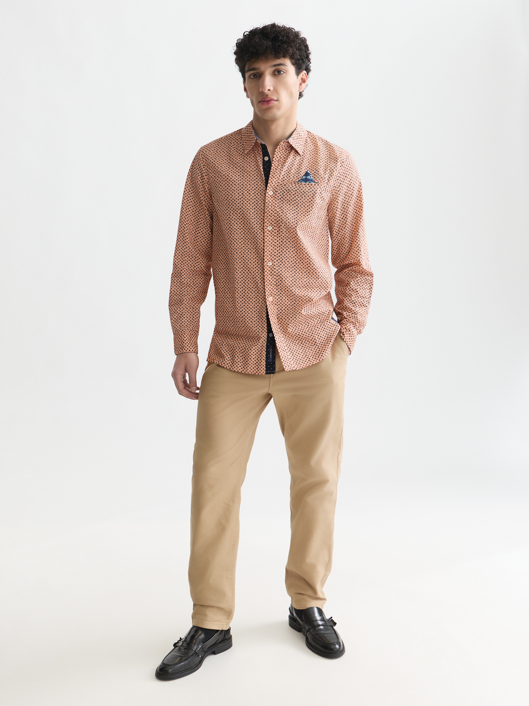 Warren cotton blend twill belted chino