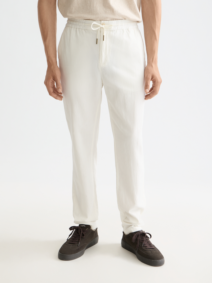 NOS Warren cotton-linen twill jogger