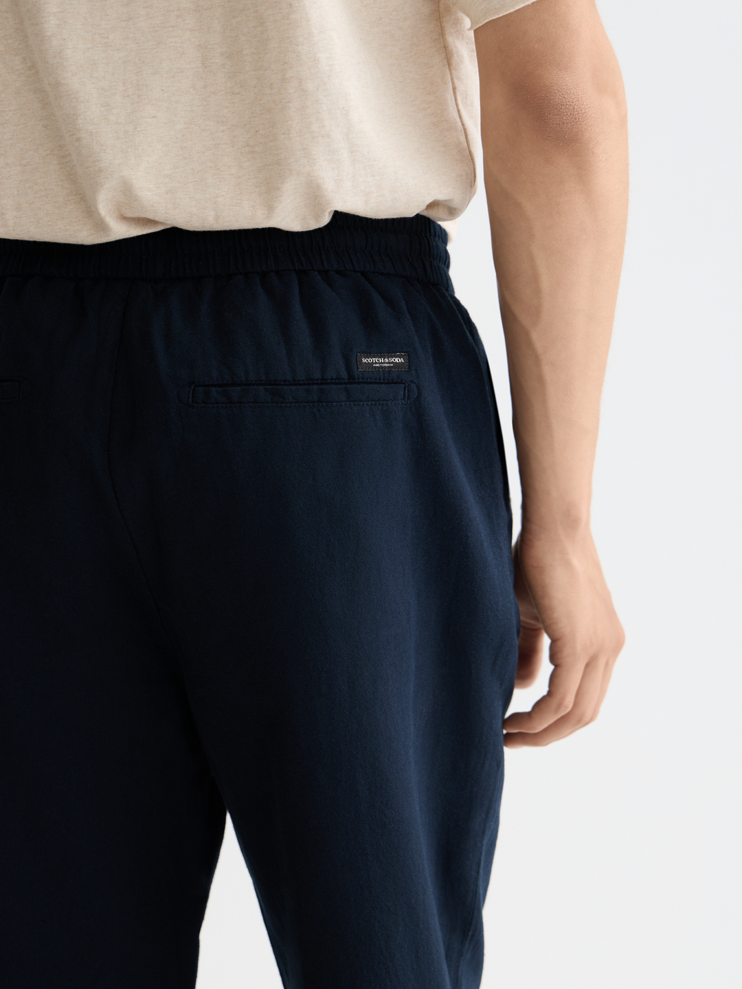 NOS Warren cotton-linen twill jogger