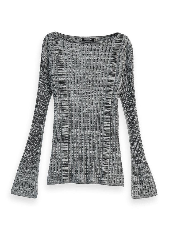 Ribbed knitted pullover