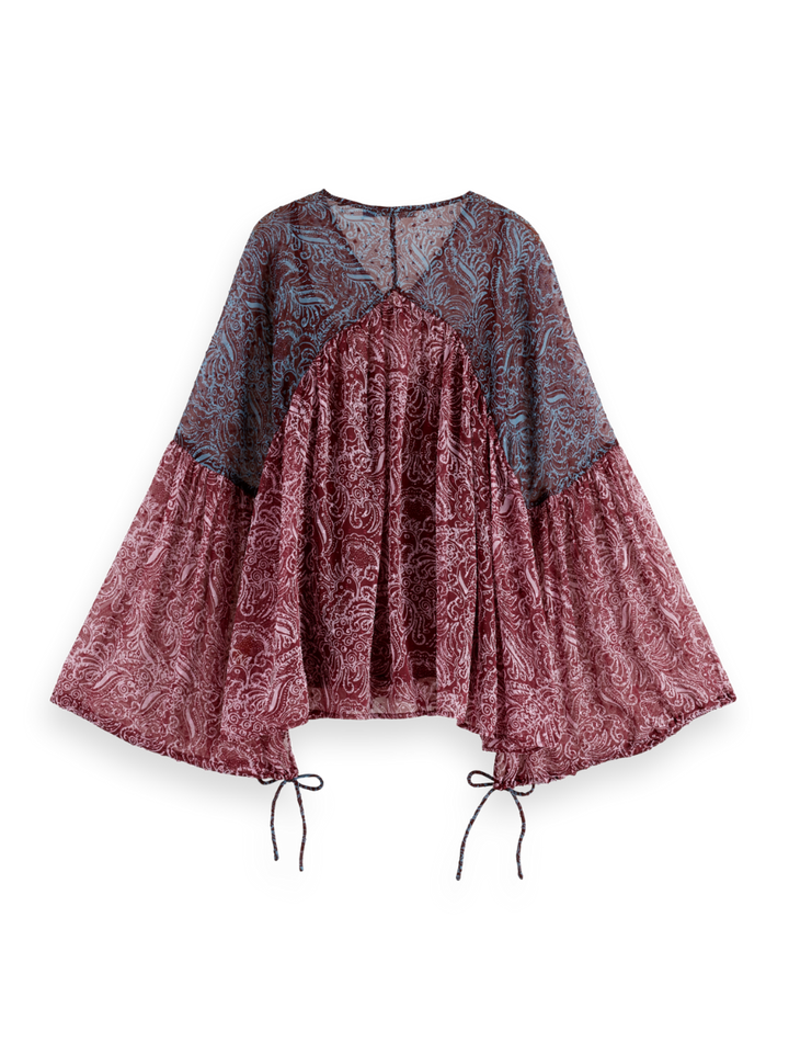 Printed Fil Coupe Top