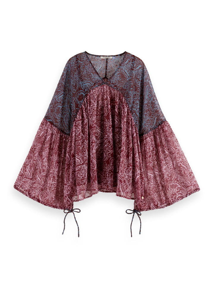 Printed Fil Coupe Top