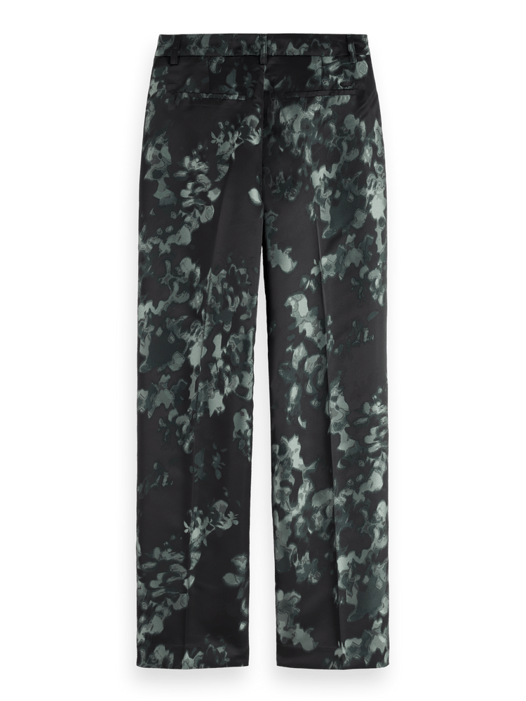 Ripple floral jacquard straight leg pant