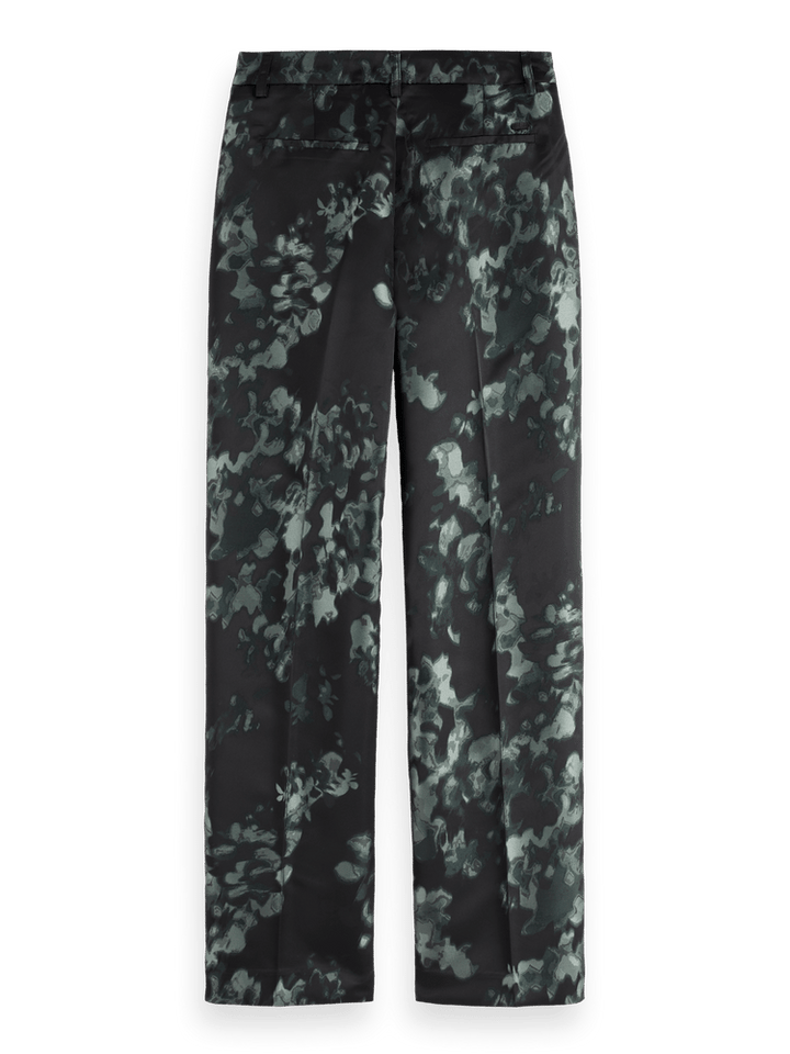 Ripple floral jacquard straight leg pant