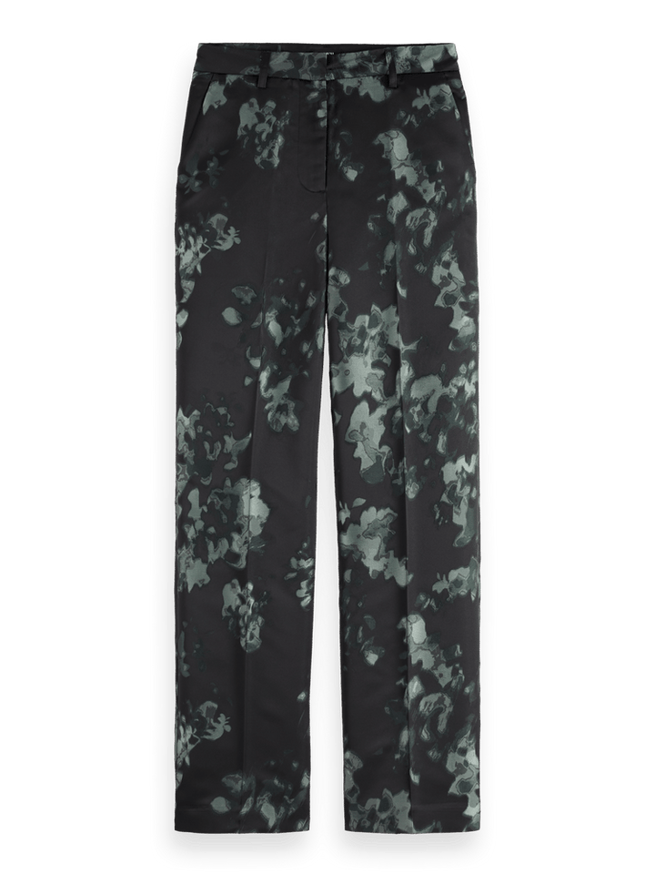 Ripple floral jacquard straight leg pant