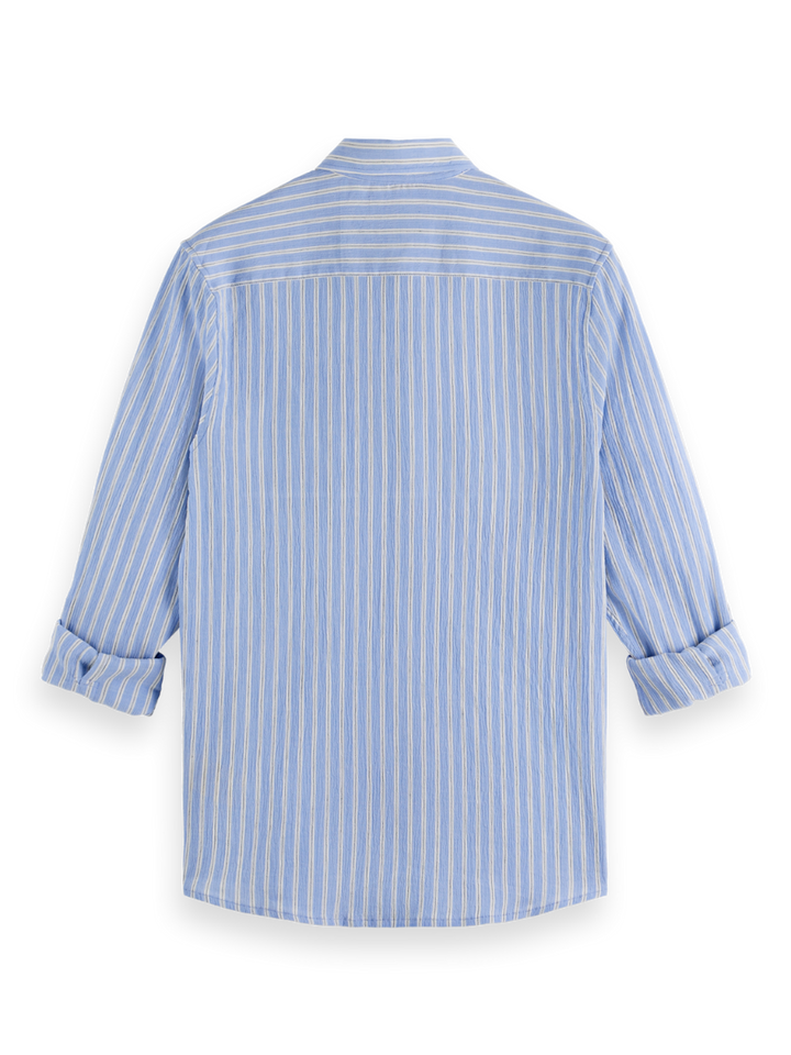 Regular-Fit Crinkle Striped Shirt