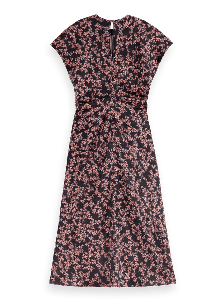 Midi Satin Jacquard Dress