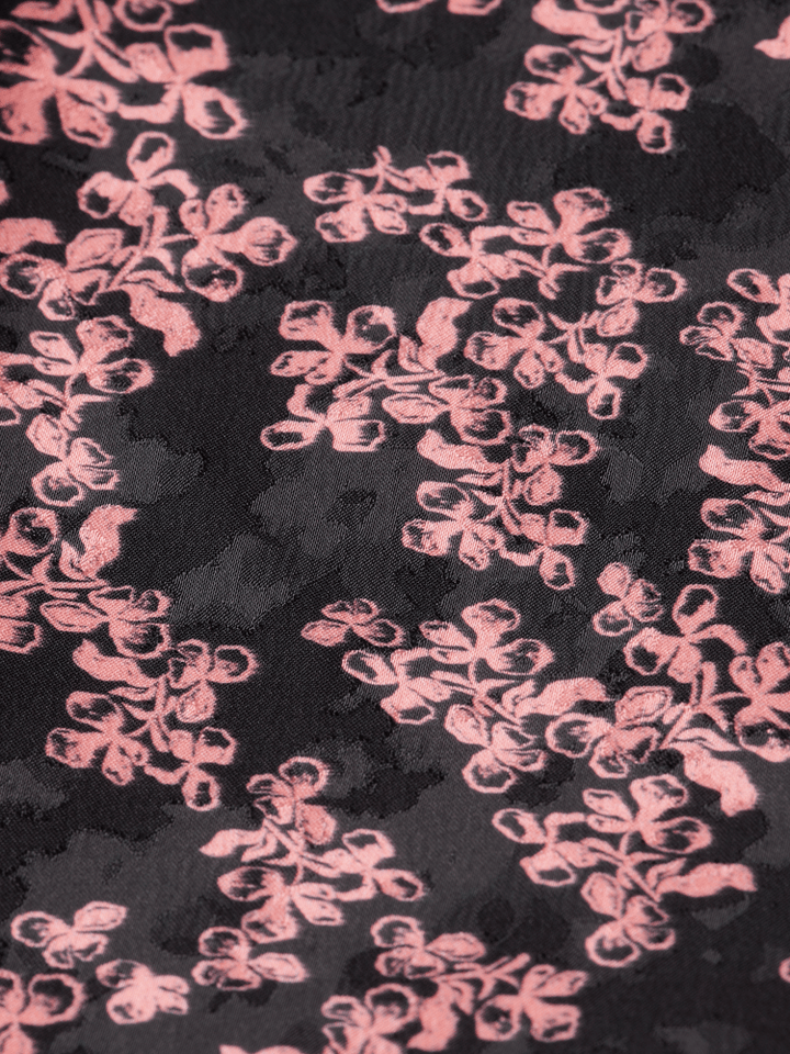 Midi Satin Jacquard Dress