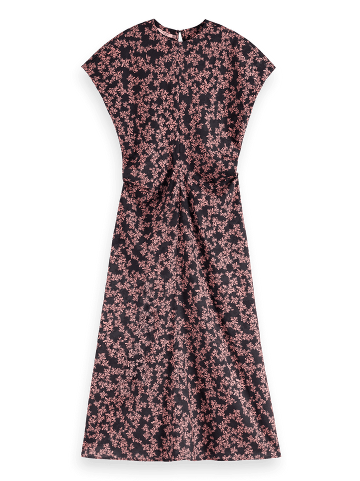 Midi Satin Jacquard Dress