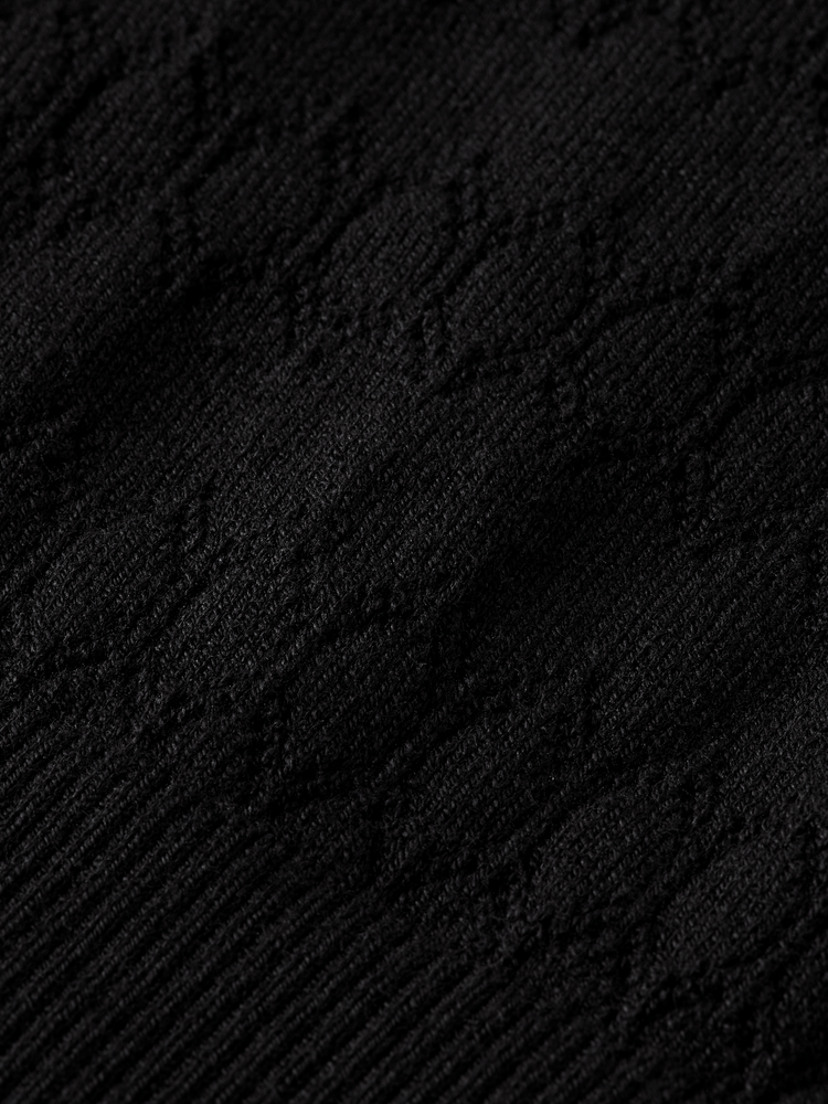 Pointelle stitch knitted tee