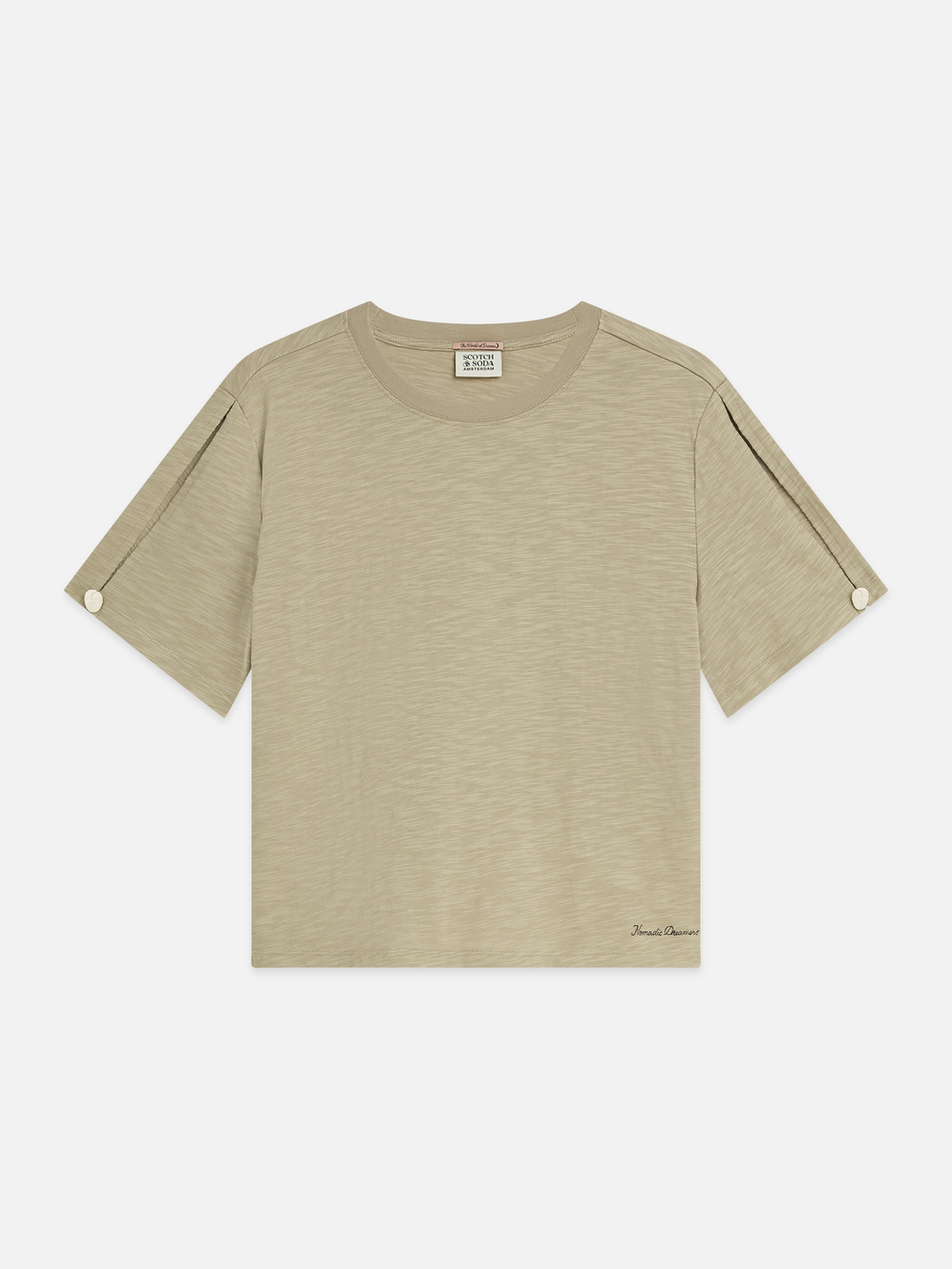 Key hole sleeves T-shirt