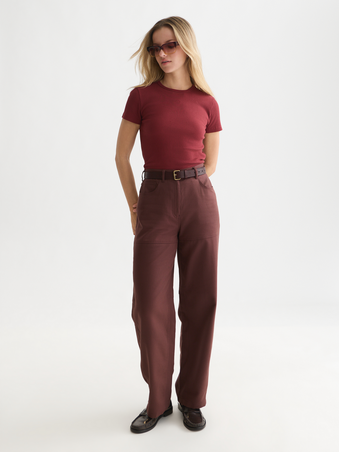 Rib regular-fit T-shirt