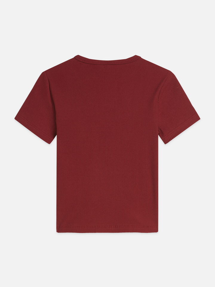 Rib regular-fit T-shirt