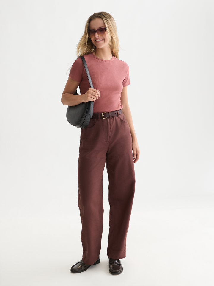 Rib regular-fit T-shirt