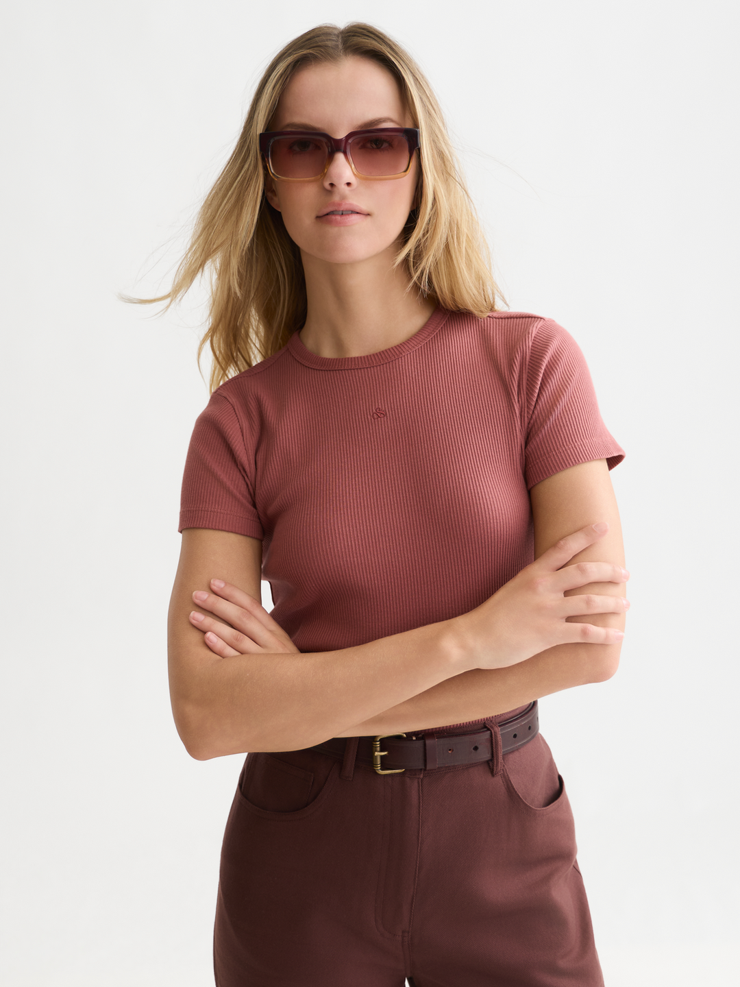 Rib regular-fit T-shirt