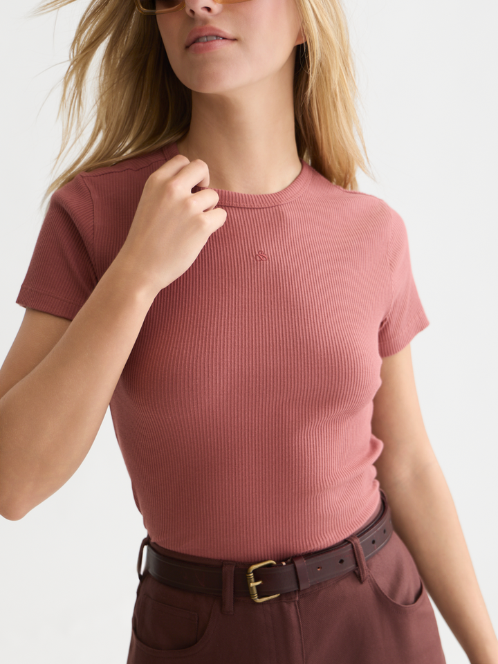 Rib regular-fit T-shirt