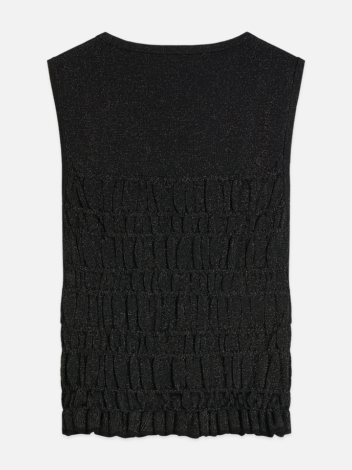 Smock stitch knitted tank