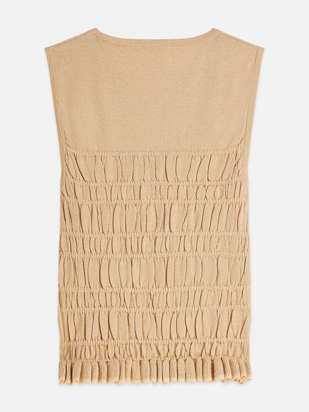 Smock stitch knitted tank