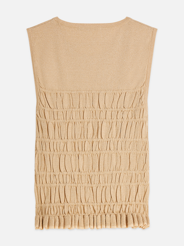 Smock stitch knitted tank