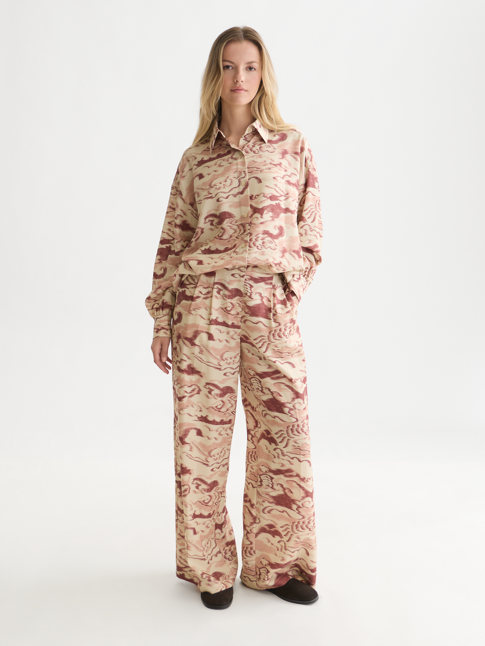 Printed oversized shirt