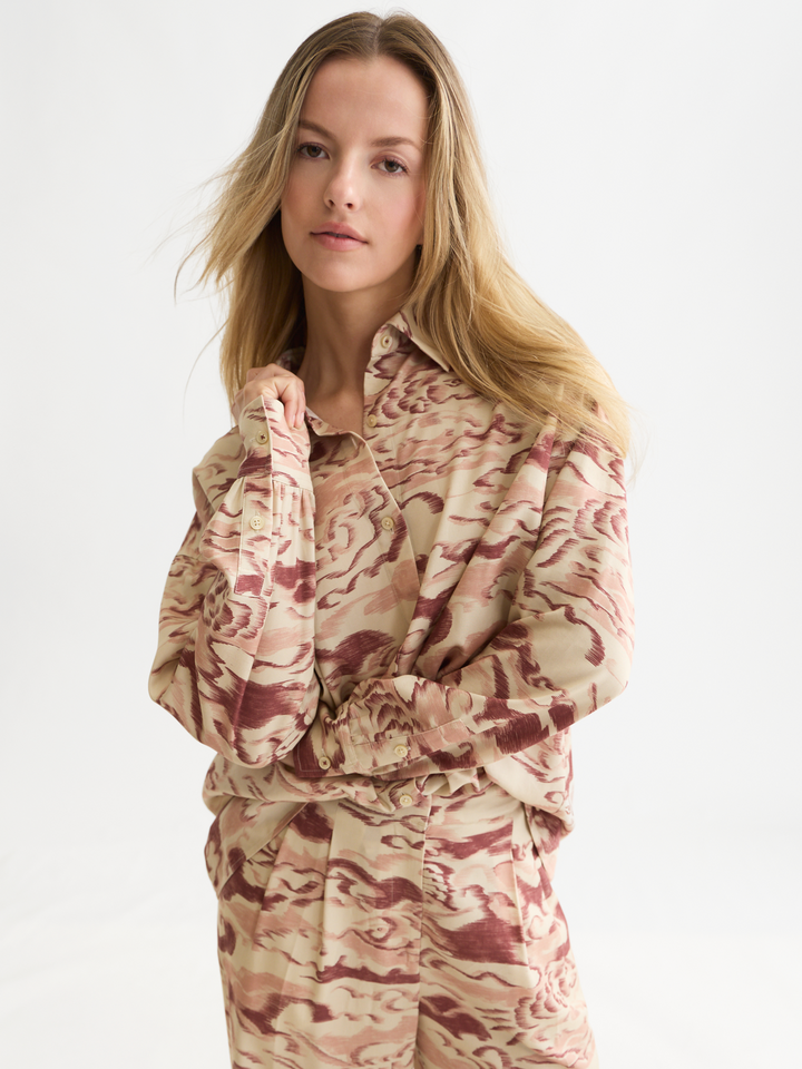 Printed oversized shirt