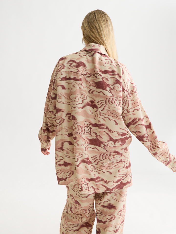 Printed oversized shirt