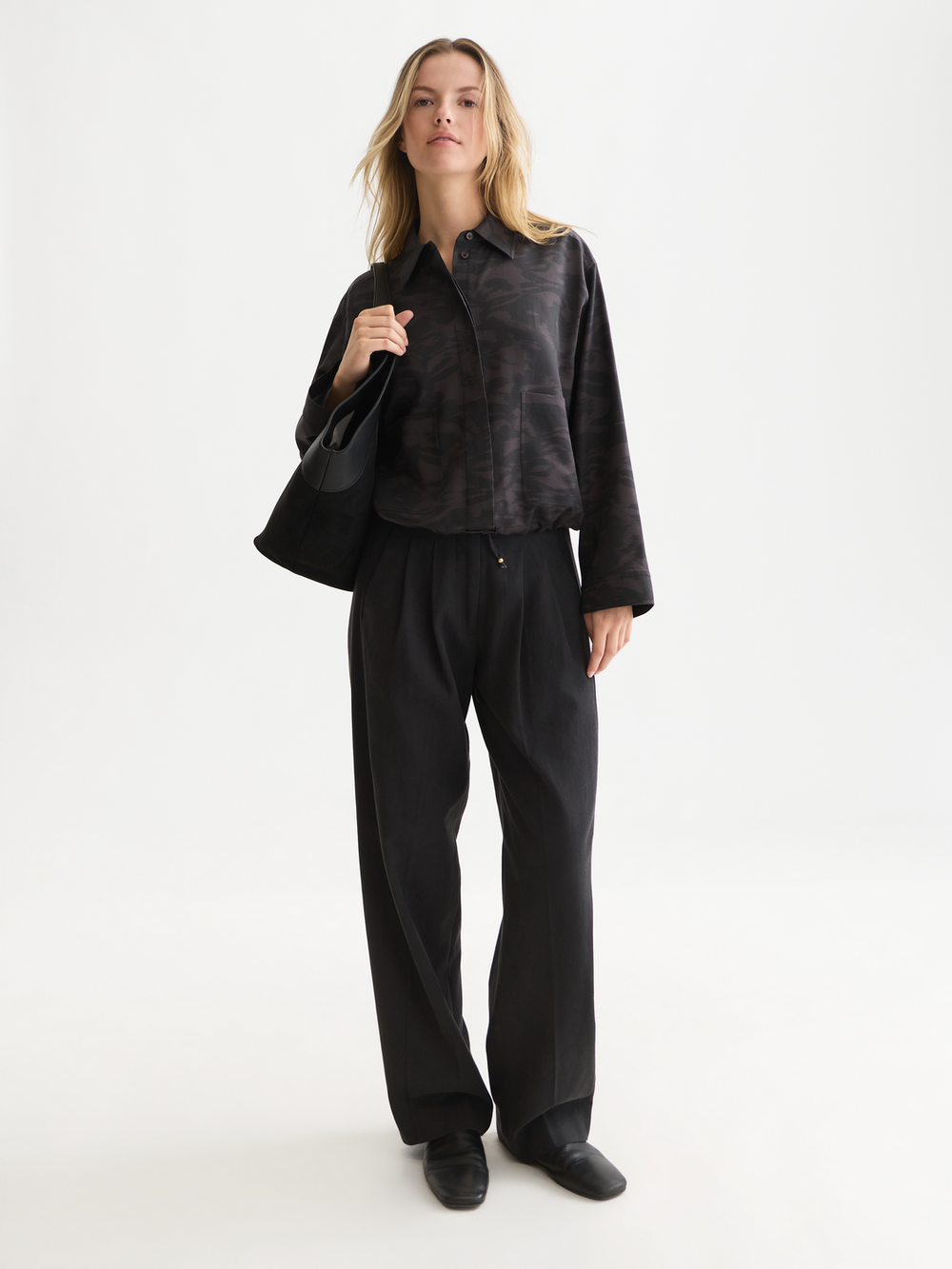 Printed utility shirt