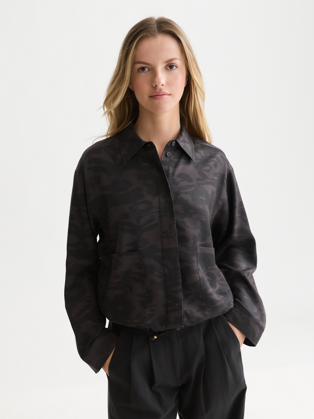 Printed utility shirt