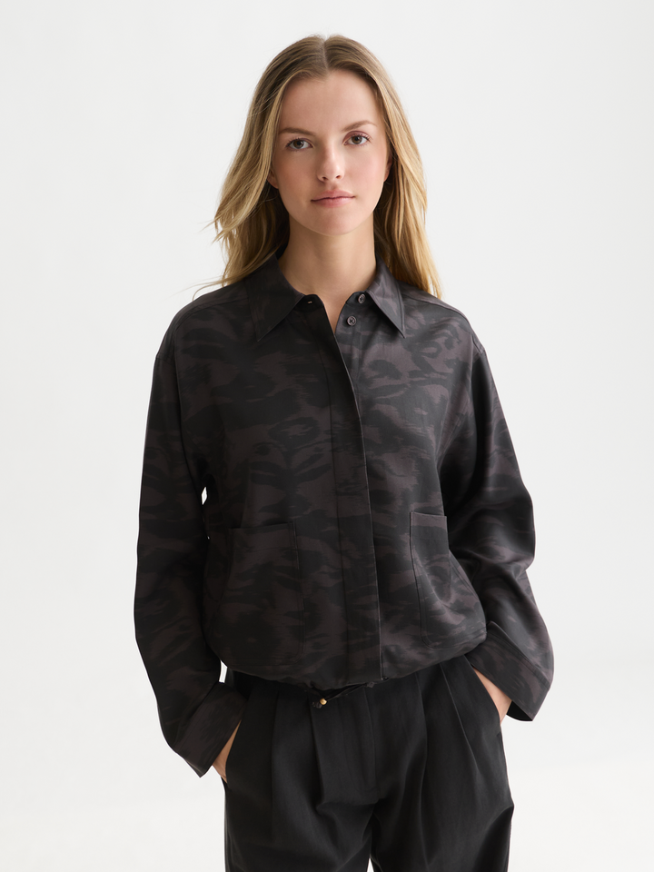 Printed utility shirt