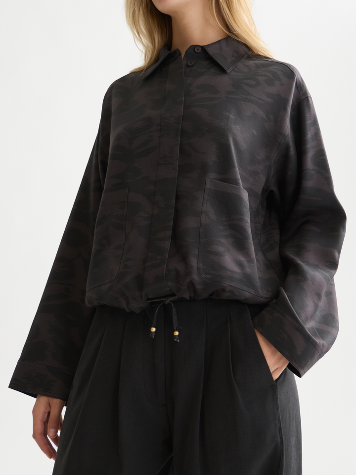 Printed utility shirt