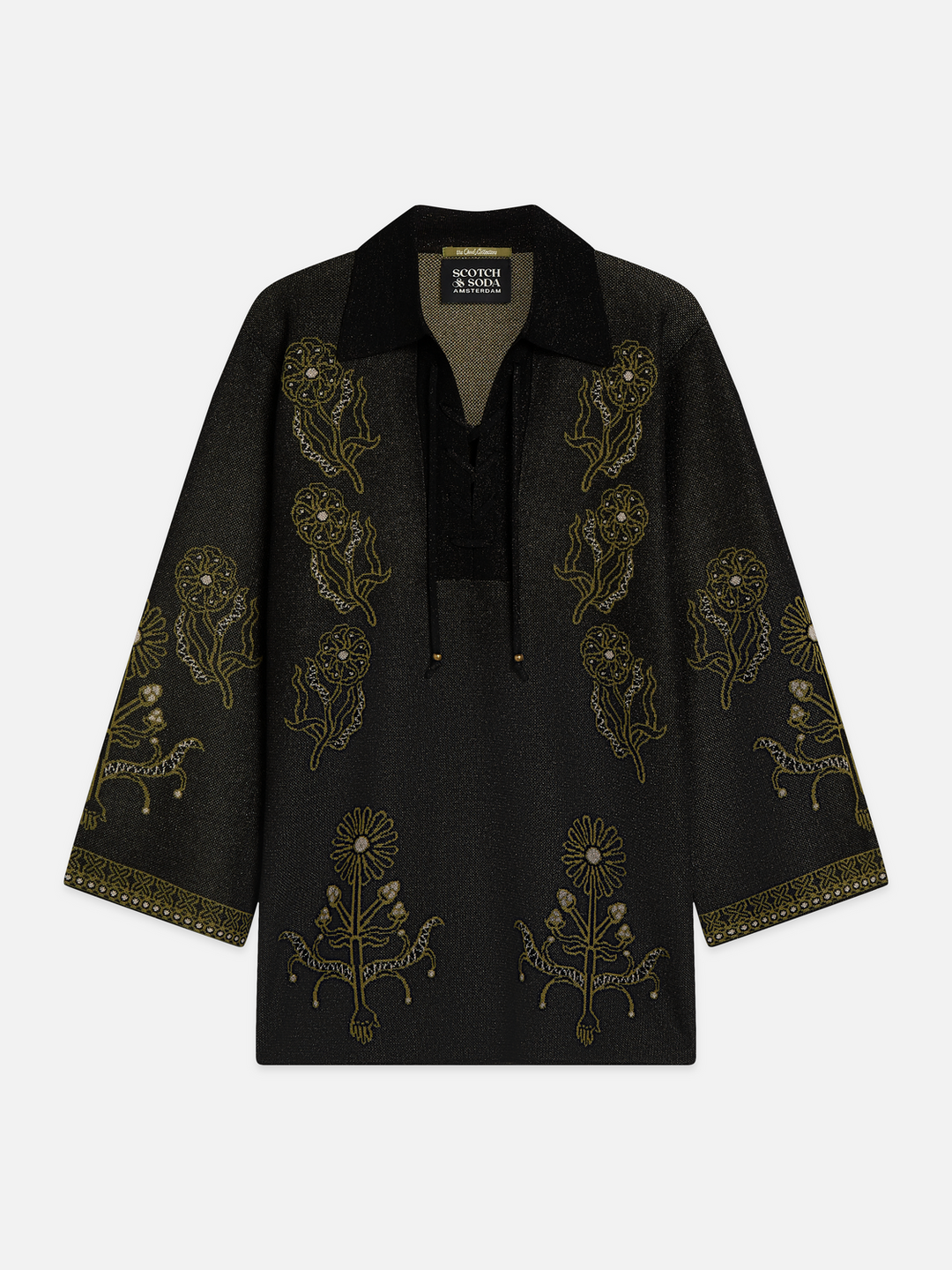 Jacquard knitted tunic